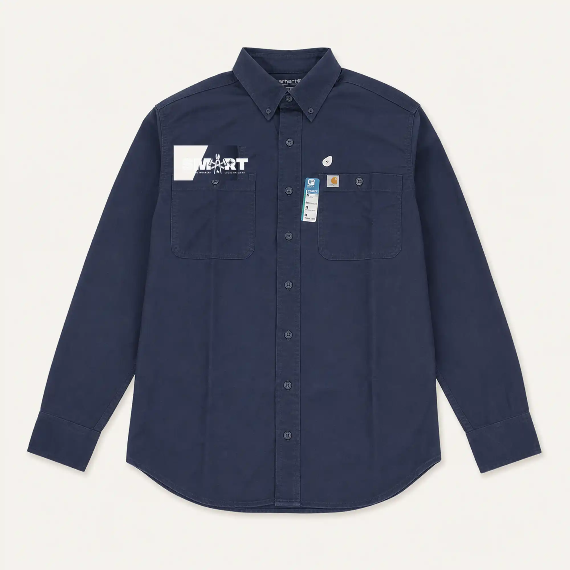 Carhartt Button-Up Long-Sleeve Shirt – Navy